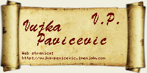 Vujka Pavičević vizit kartica